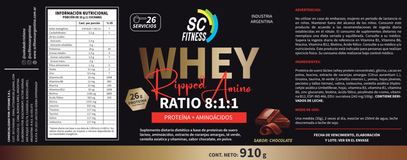 WHEY RIPPED CHOCOLATE - Imagen 2
