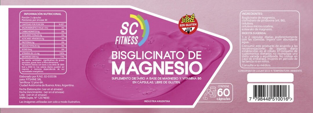 BISGLICINATO DE MAGNESIO SCFITNESS - Imagen 4
